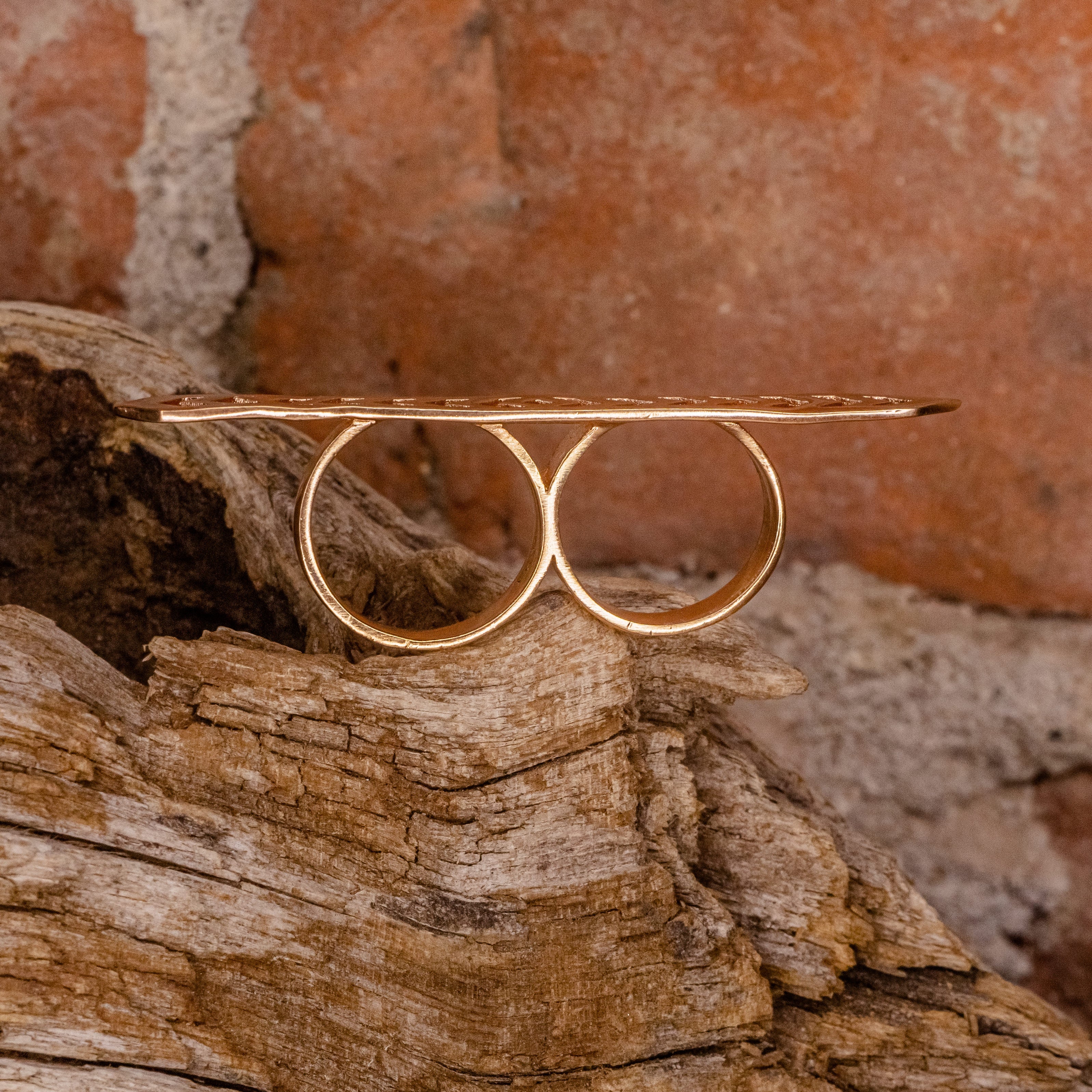 Marquesan Double Ring- Rose Gold Plated