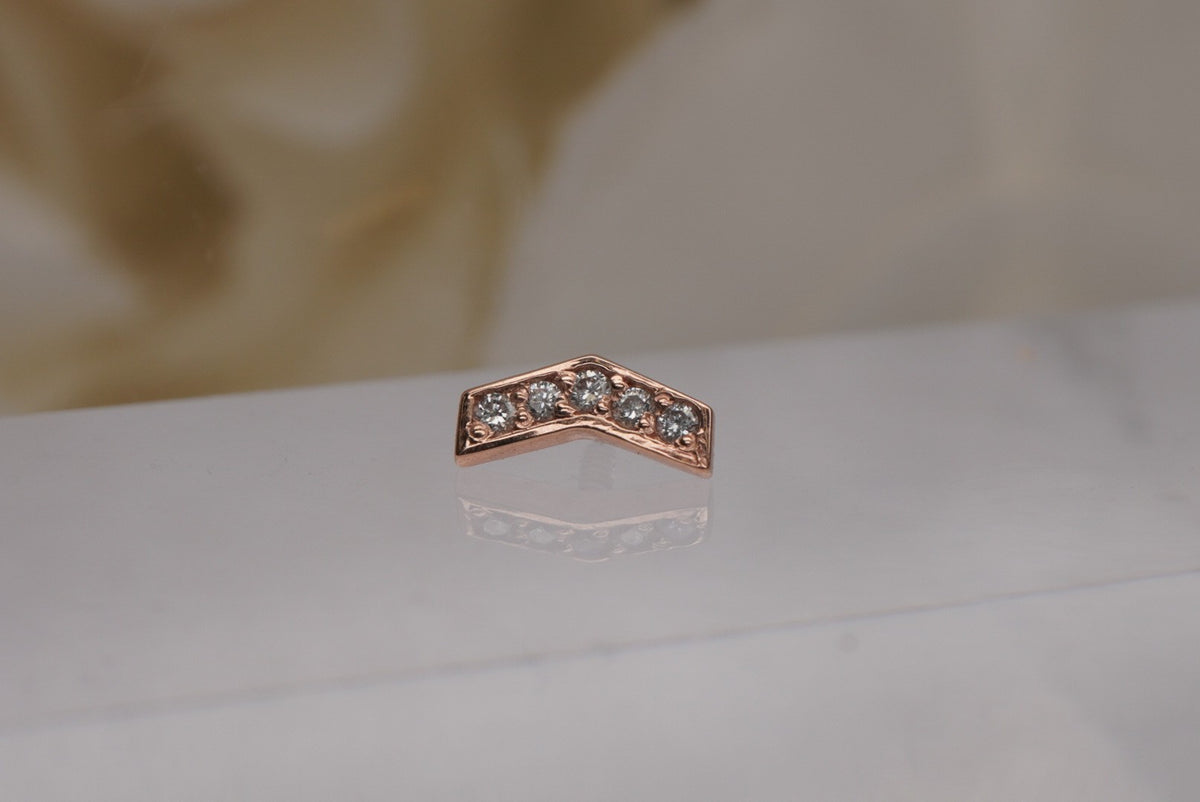 BVLA chevron in rose gold