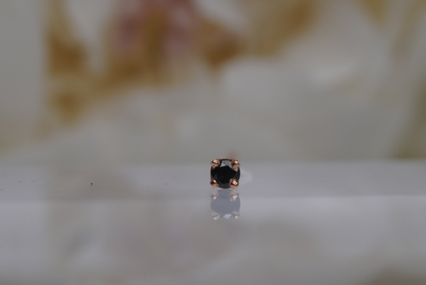 Black GENUINE DIAMOND in Rose Gold