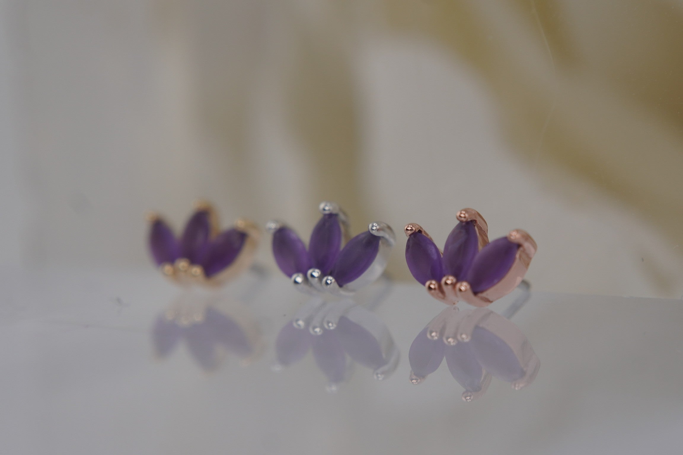 Mini Moet with Sandblasted Amethyst