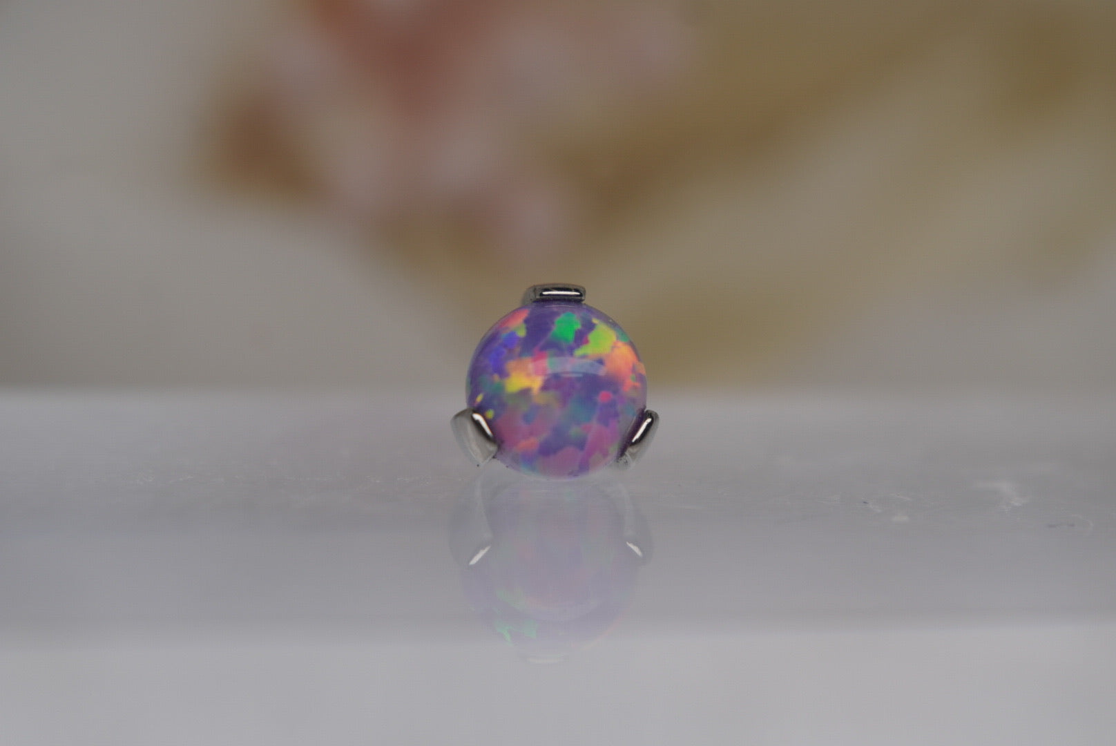 Lavender Opal Prong Setting- 12/14g