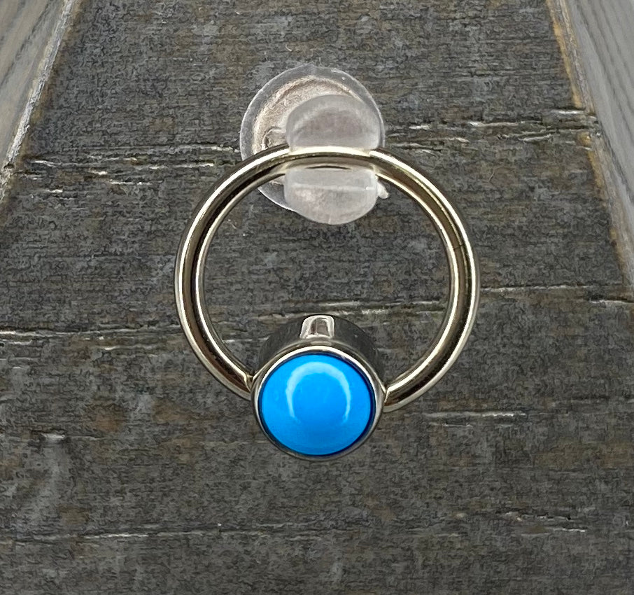 Captive Bead with Turquoise