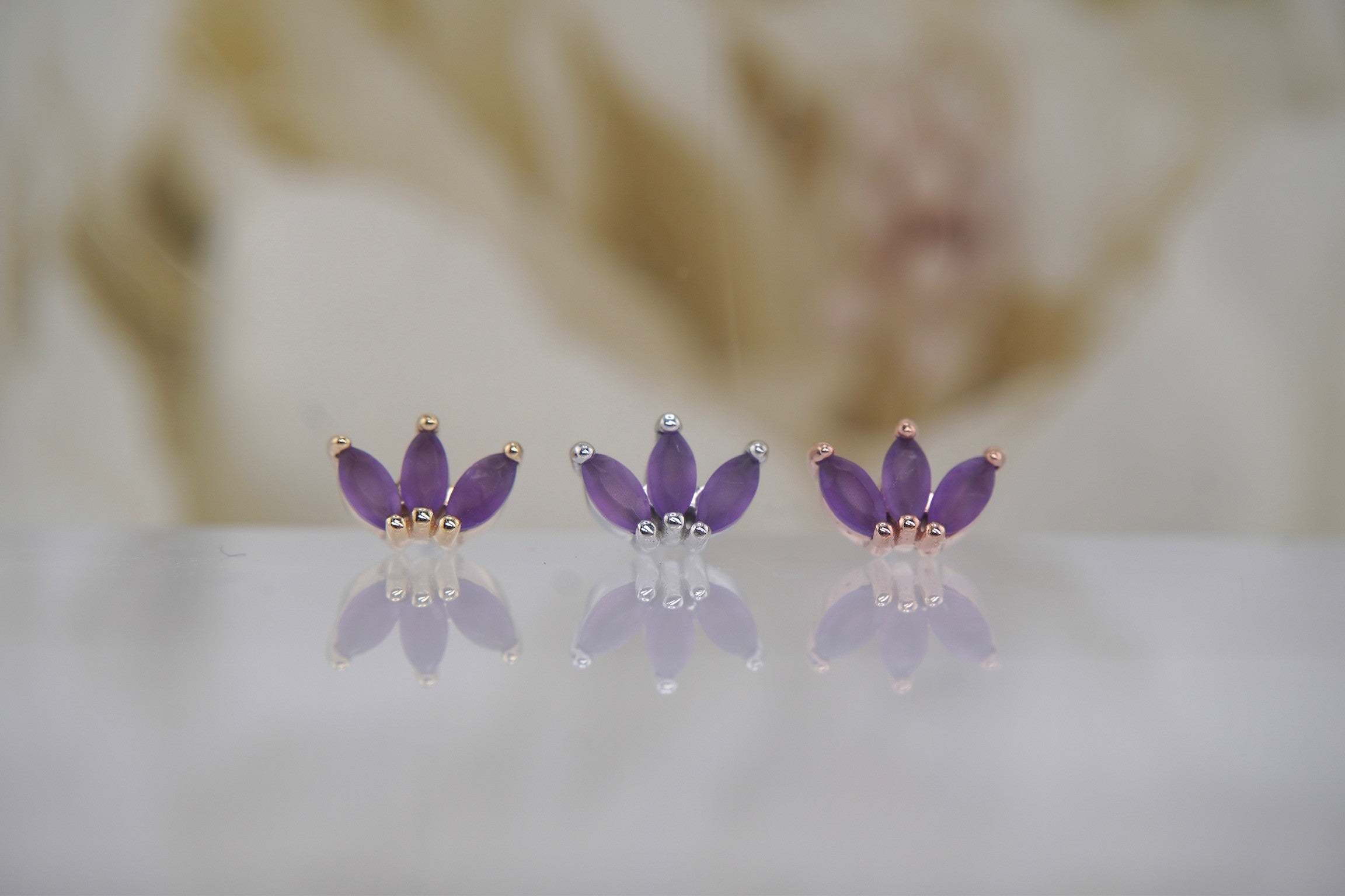 Mini Moet with Sandblasted Amethyst