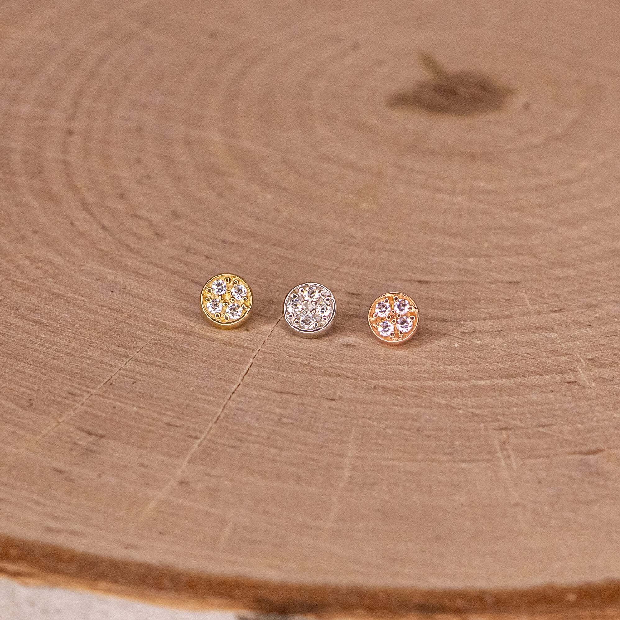 4mm Micro Pave Discs with Crystals