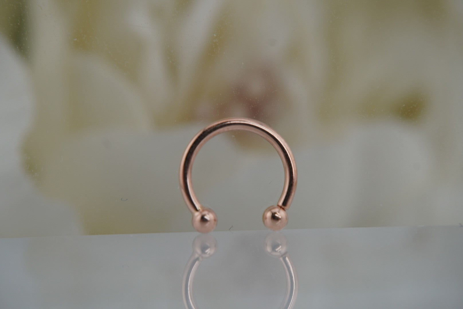 Circular Barbell in Rose Gold- 18g