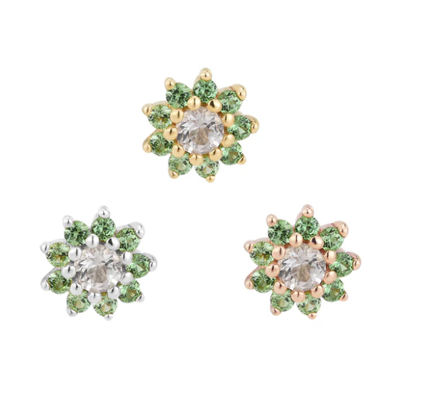 Eloise Flower with Tsavorite