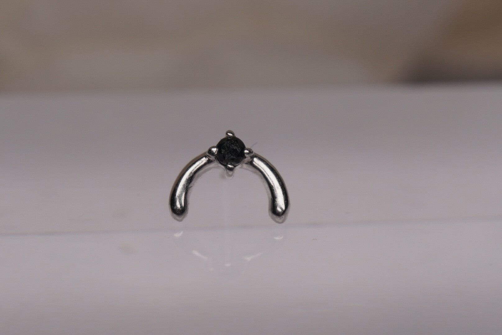 Arc in White Gold- Genuine Black Diamonds