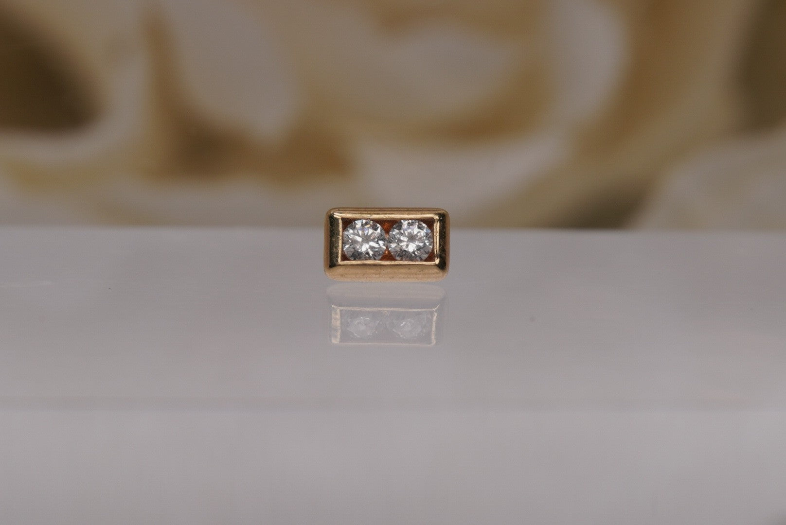 2-Gem Channel in Gold-16g