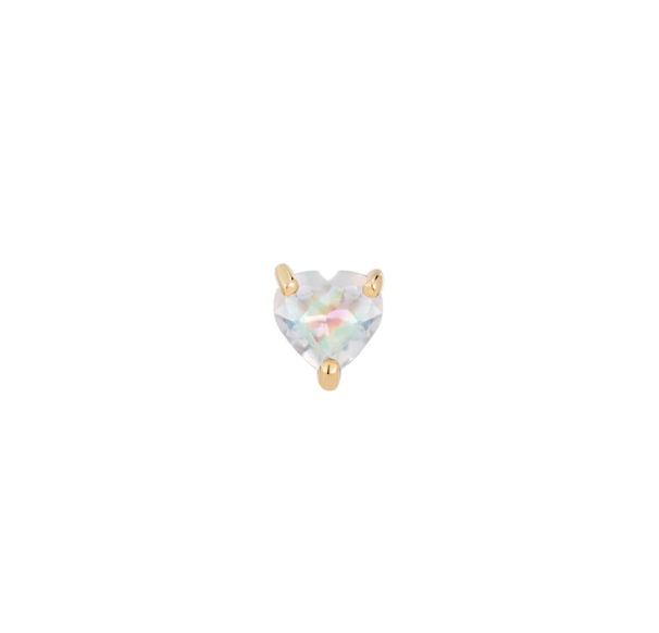 Rainbow Moonstone Heart