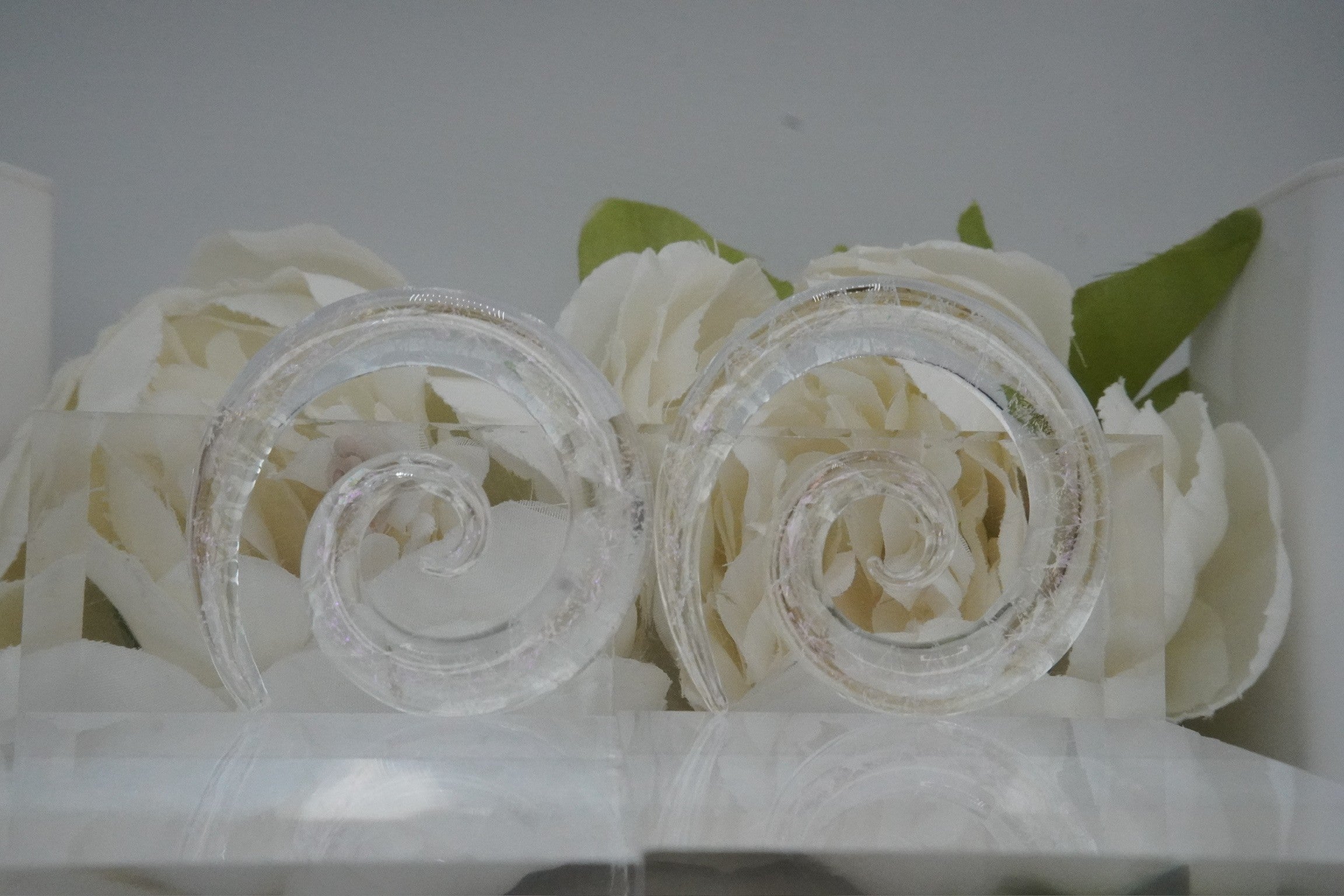 Textured Iridescent Glass Spirals - 0g