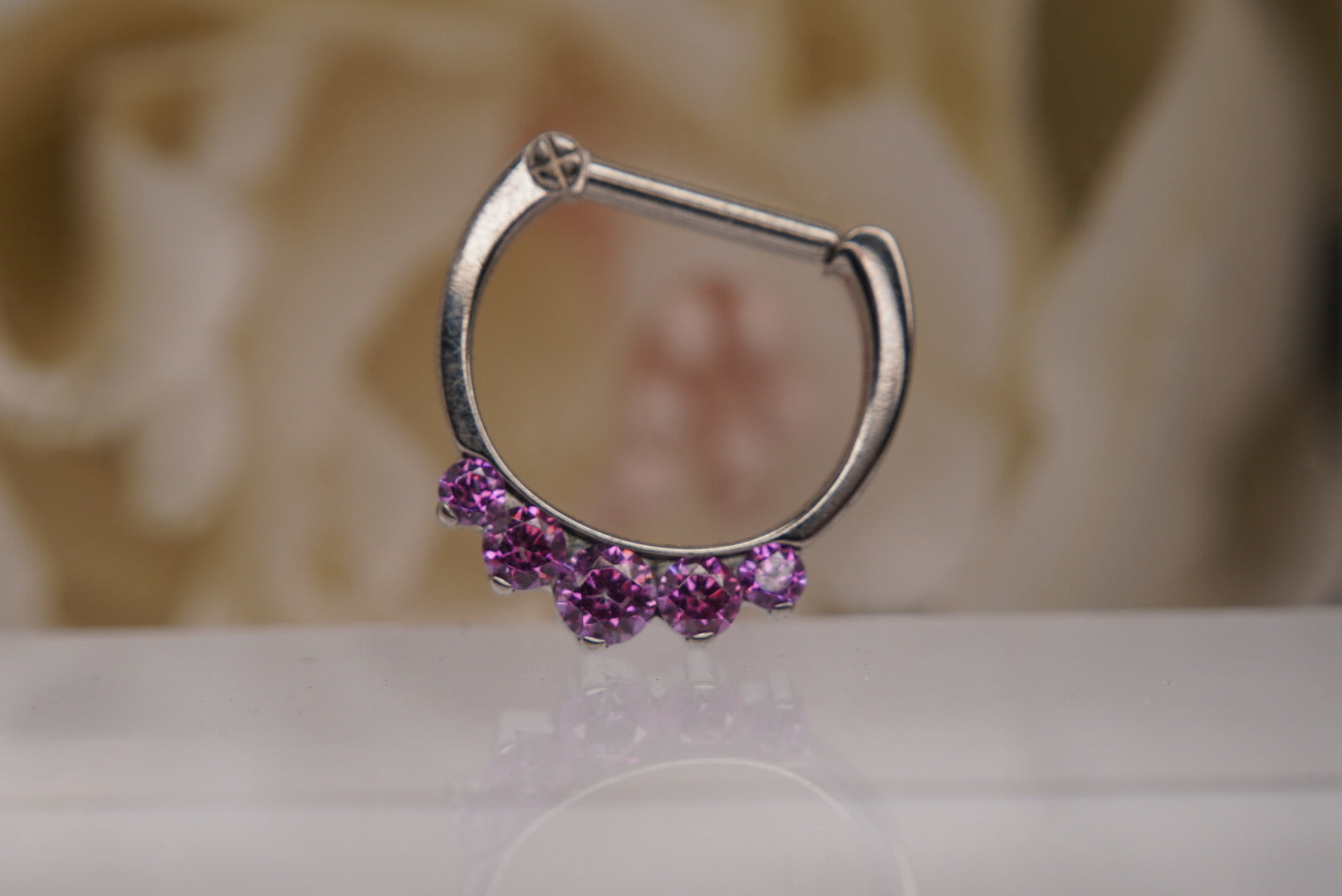5 Gem Fancy Purple Clicker in 16g