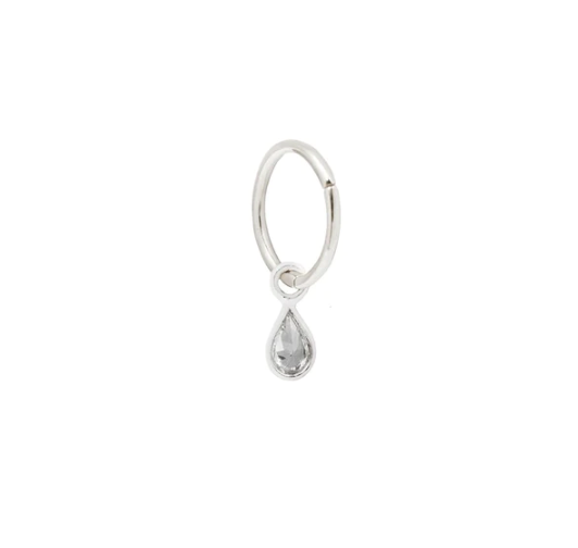 Concorde Teardrop Charm- White Topaz