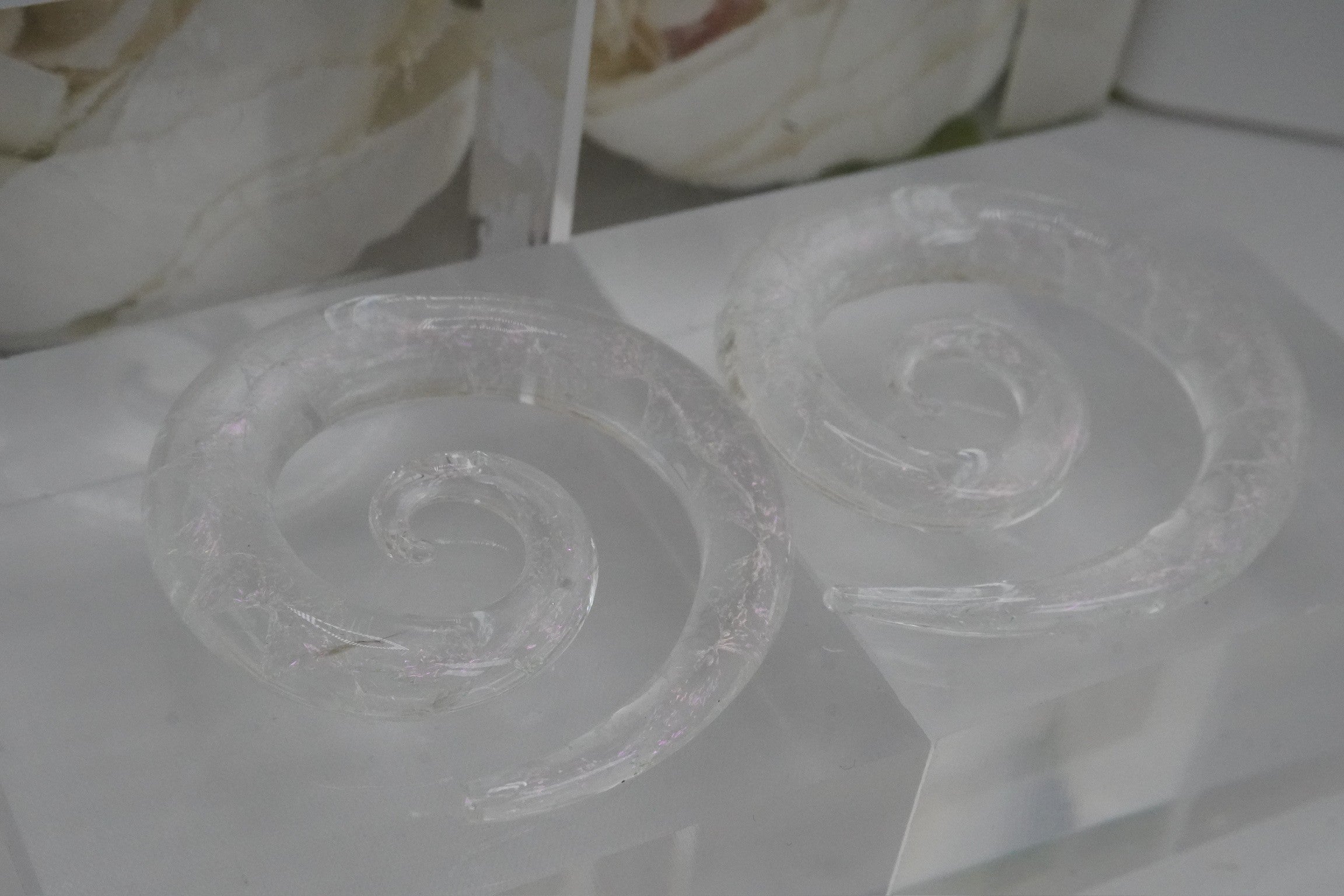 Textured Iridescent Glass Spirals - 0g
