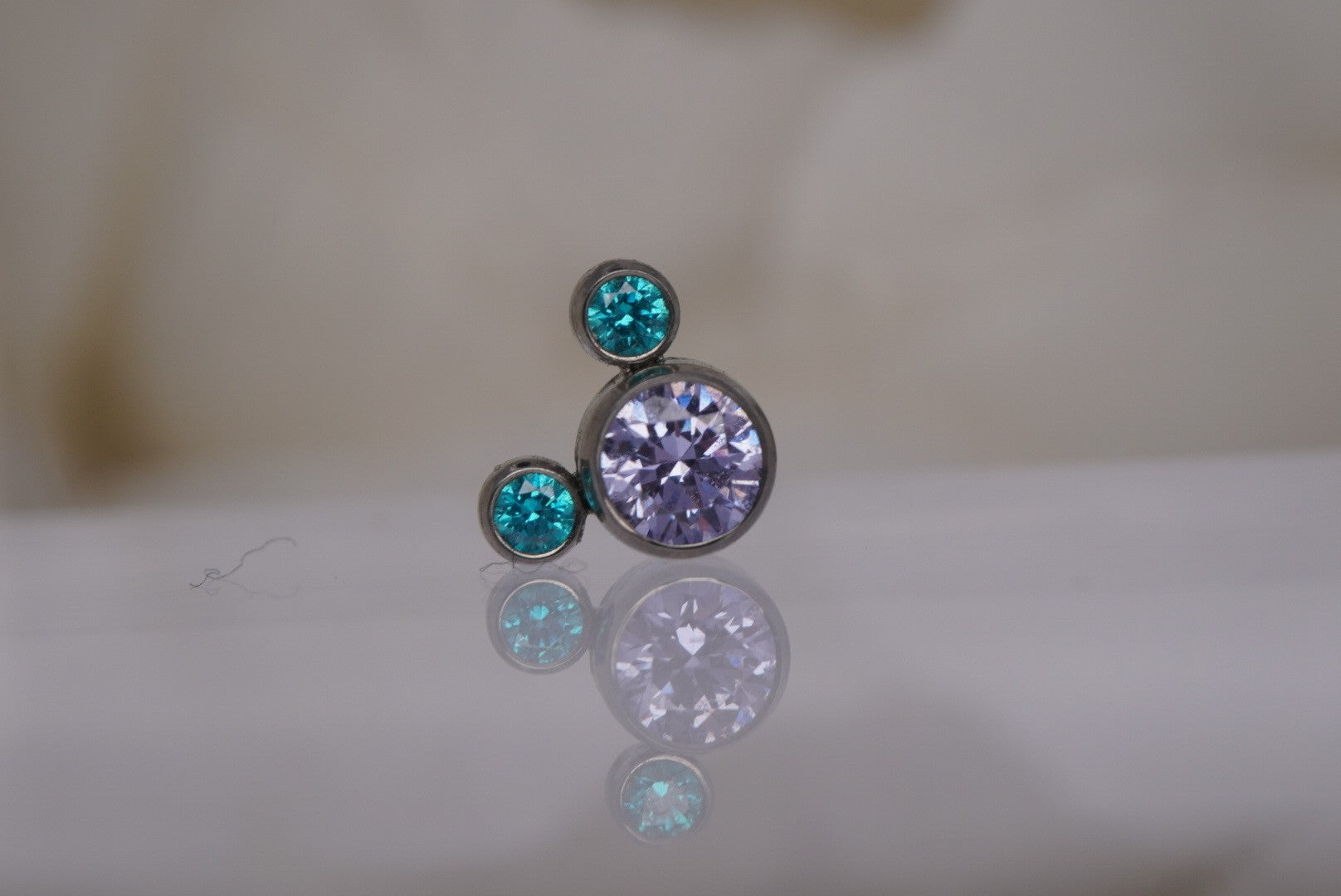 Mickey Head (Lavender & Mint Green) 14G