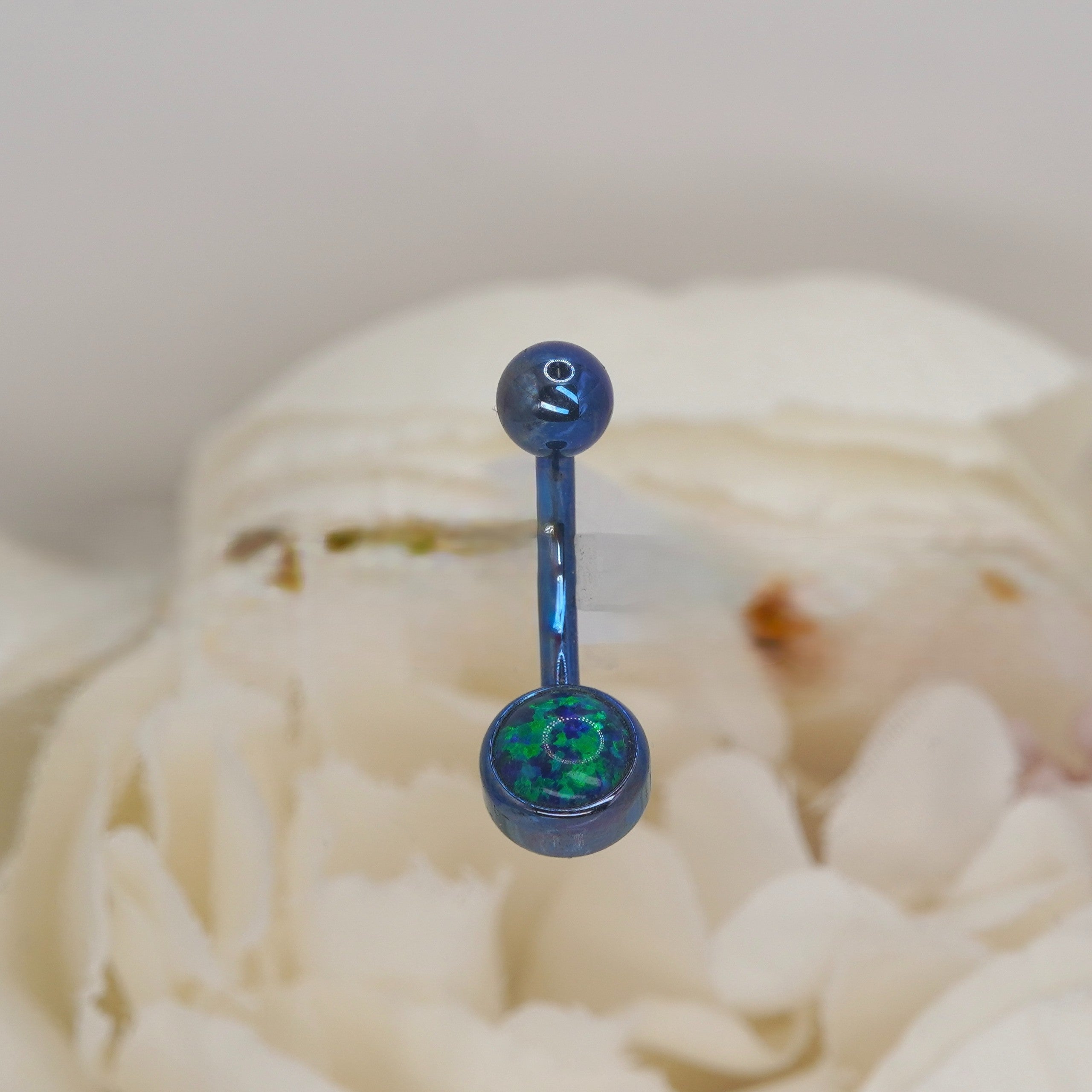 Black Opal Navel Bezel in 14g