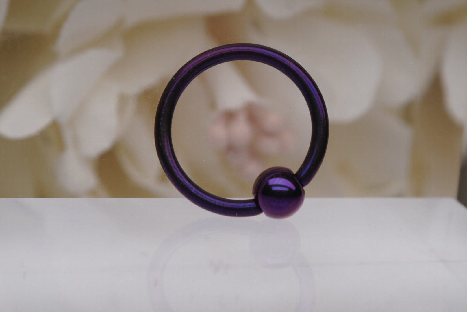 12g Anodized Niobium Captive Bead Rings