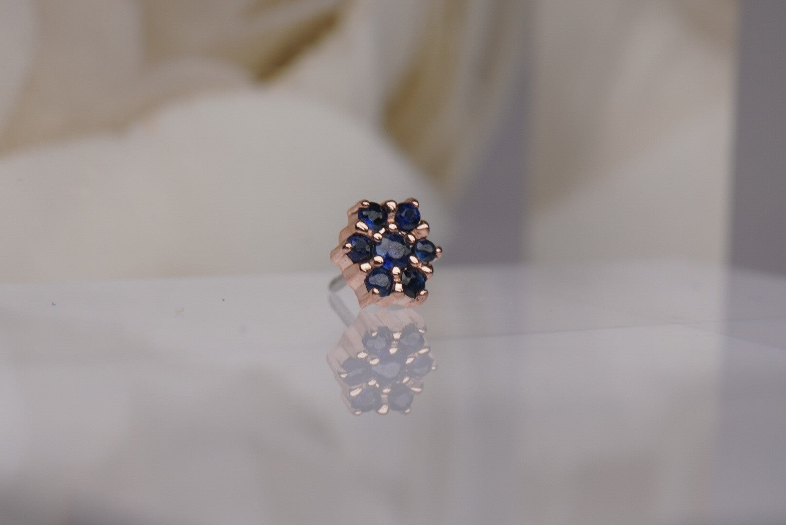 Peony with Blue Sapphire