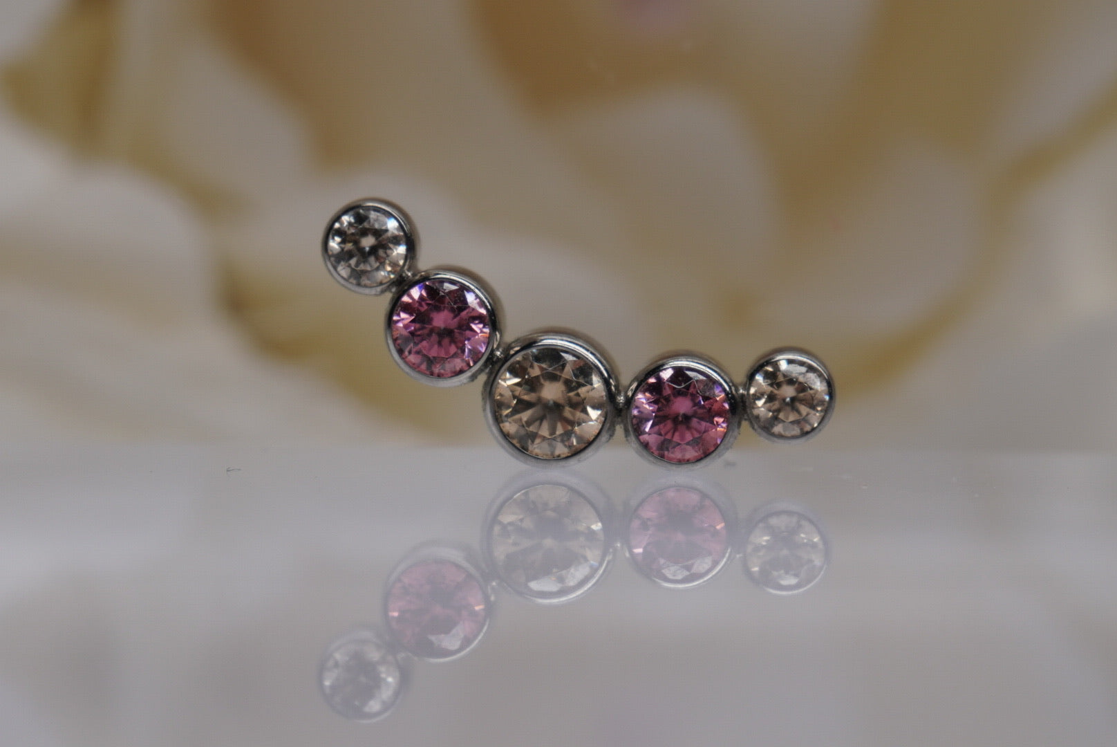 Bezel Prium- Amber & Dark Pink