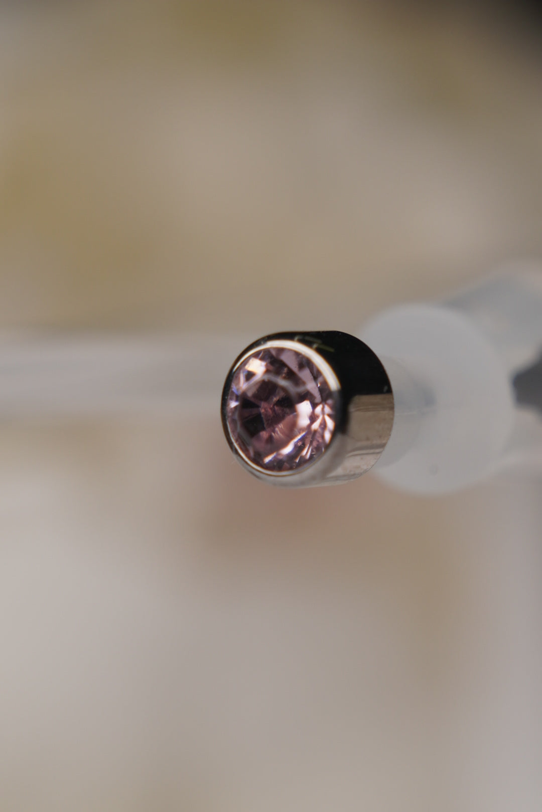 Dusty Morganite Threadless Bezel