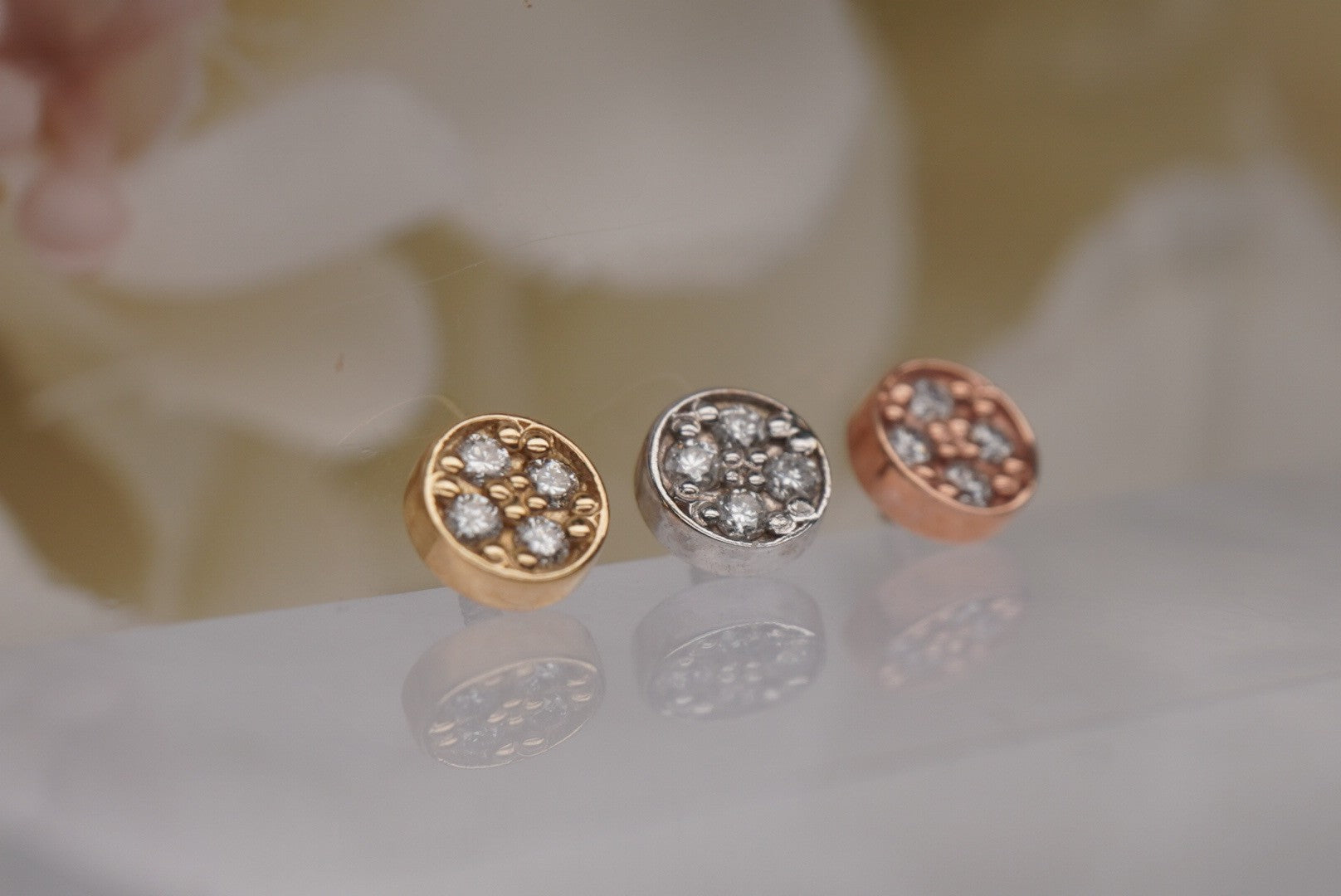 4mm Micro Pave Discs with Crystals