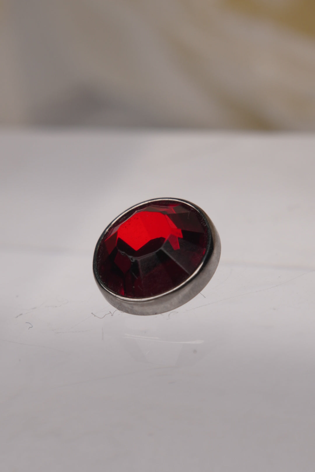 Siam Crystal- Flat Faceted Gems 16g