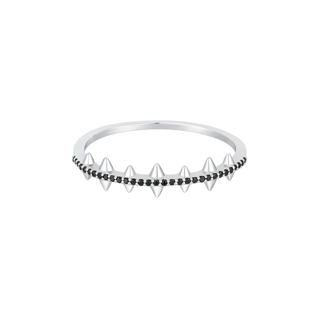Fierce Finger Ring with GENUINE Black DIAMONDS