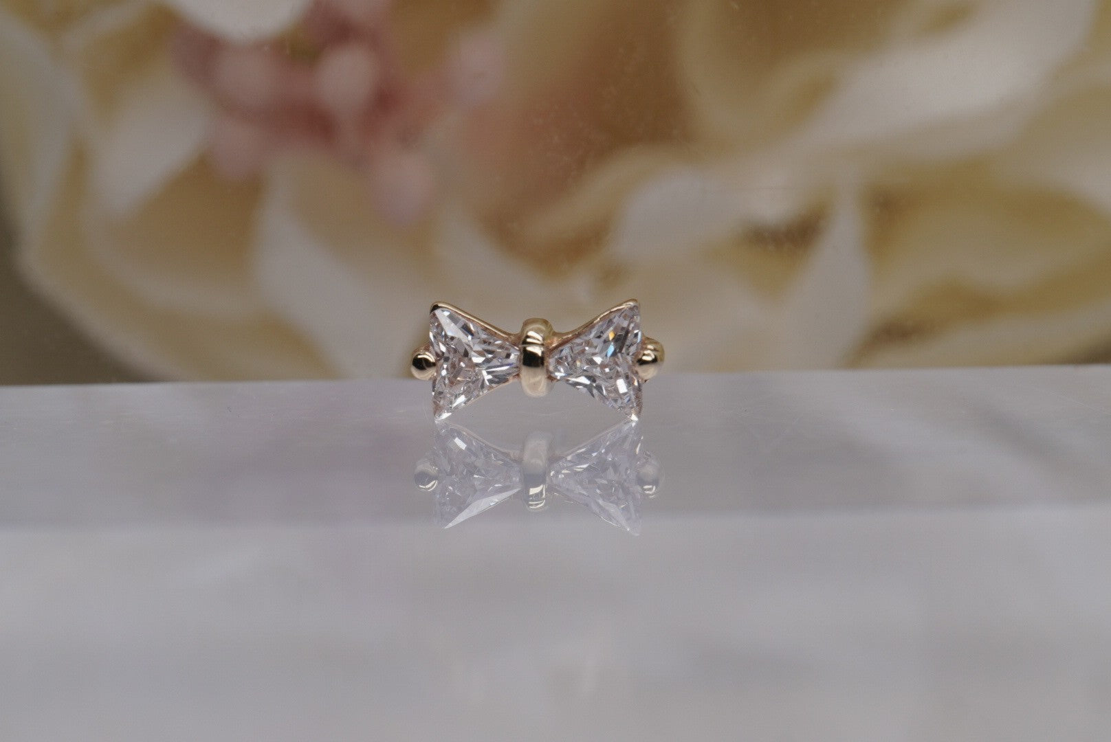 Bowtie with White Crystals