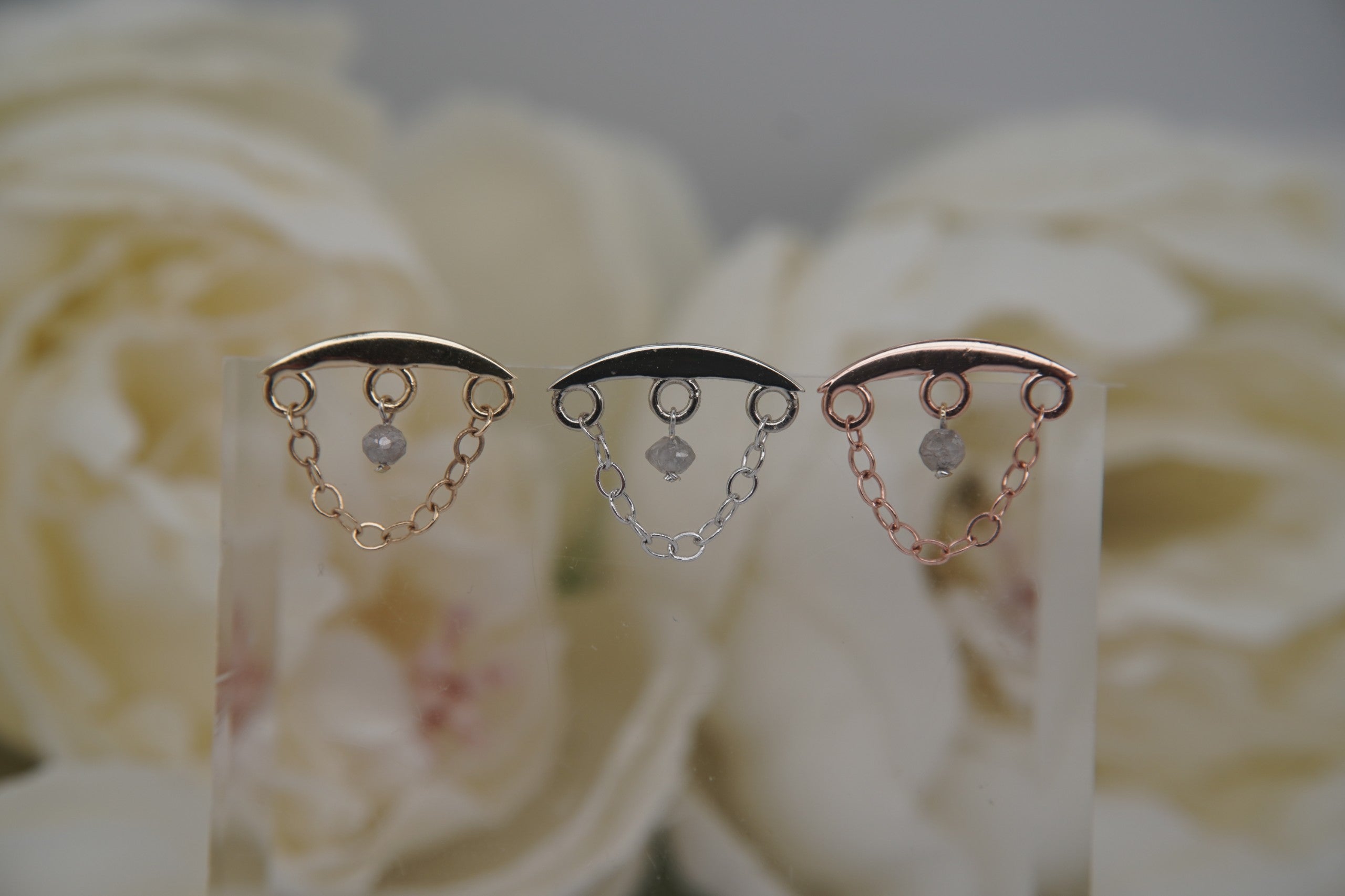 Hidden Helix with Raw Grey Diamond