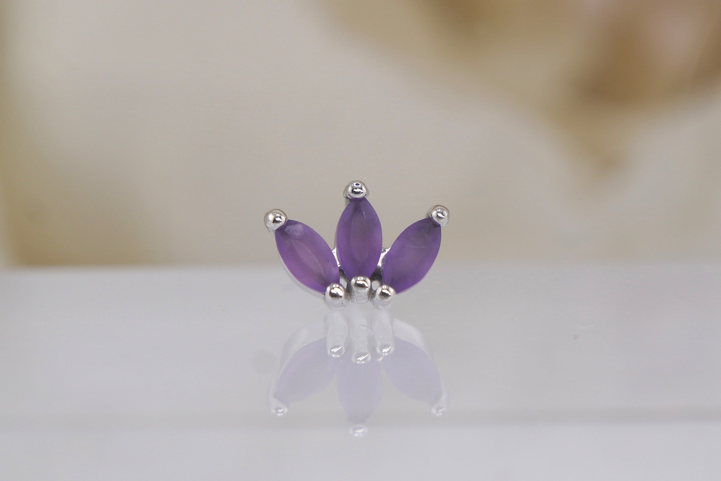 Mini Moet with Sandblasted Amethyst